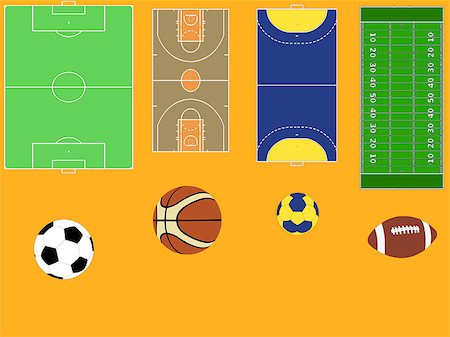 simsearch:400-08431494,k - balls, fields and court collection - vector Stock Photo - Budget Royalty-Free & Subscription, Code: 400-08132382