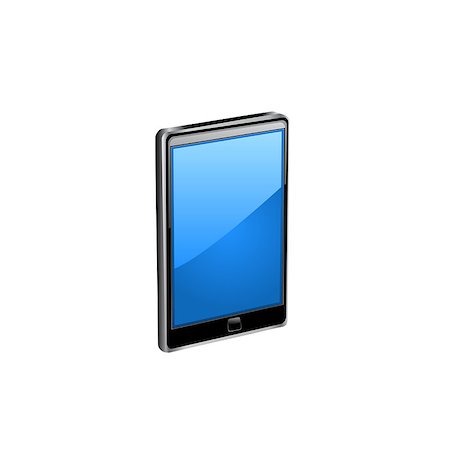 simsearch:400-06921233,k - Touch screen tablet computer Isolated on white. Vector Stock Photo - Budget Royalty-Free & Subscription, Code: 400-08132475