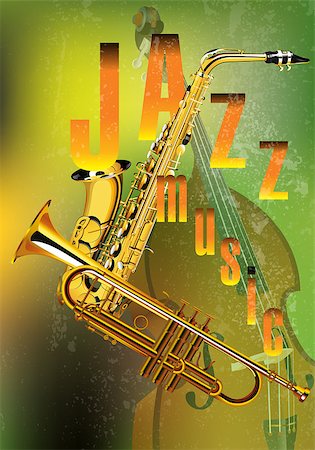 simsearch:400-04620356,k - vector illustration of a jazz background music Stock Photo - Budget Royalty-Free & Subscription, Code: 400-08132610