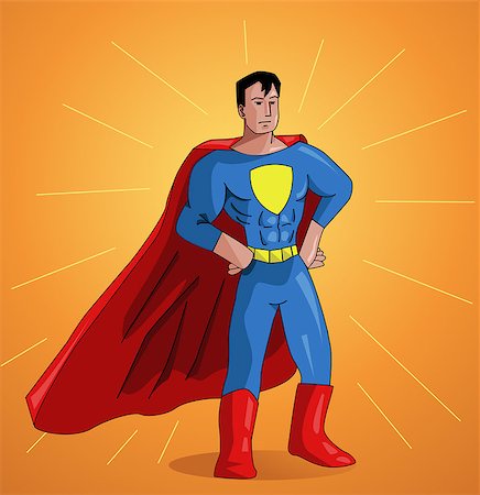 simsearch:400-06758626,k - illustration of a superhero posing Stockbilder - Microstock & Abonnement, Bildnummer: 400-08132775