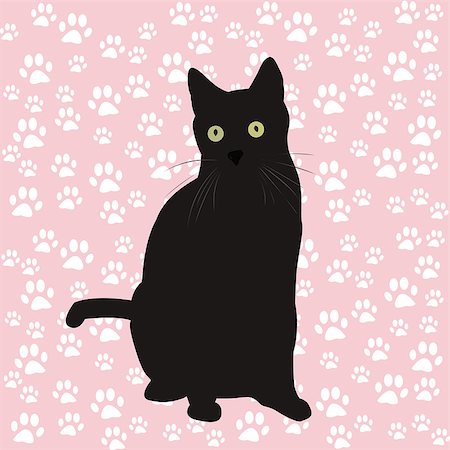 simsearch:400-08134329,k - Black cat silhouette Stock Photo - Budget Royalty-Free & Subscription, Code: 400-08132803