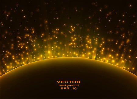 simsearch:400-04397804,k - Space planet in the rays of light. Vector background. Stockbilder - Microstock & Abonnement, Bildnummer: 400-08132930