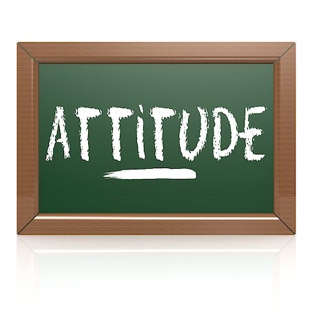 Attitude word written on chalk board image with hi-res rendered artwork that could be used for any graphic design. Stock Photo - Budget Royalty-Free & Subscription, Code: 400-08132985