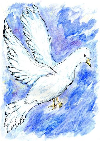 simsearch:400-03987330,k - Grunge decorative sketch of a pigeon, dove, hand drawn illustration. Stockbilder - Microstock & Abonnement, Bildnummer: 400-08133226