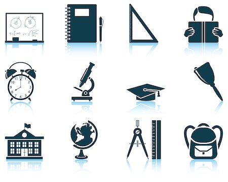 Set of education icon. EPS 10 vector illustration without transparency. Stock Photo - Budget Royalty-Free & Subscription, Code: 400-08133237