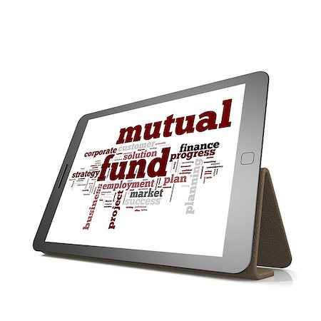 simsearch:400-04644175,k - Mutual fund word cloud on tablet image with hi-res rendered artwork that could be used for any graphic design. Foto de stock - Super Valor sin royalties y Suscripción, Código: 400-08133353