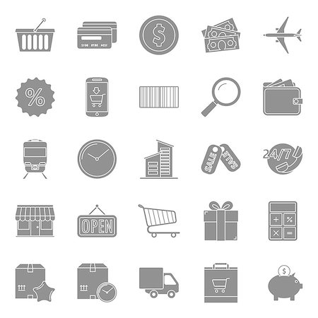 simsearch:400-08413489,k - Sales and shopping silhouettes icons set graphic illustration Stock Photo - Budget Royalty-Free & Subscription, Code: 400-08133660