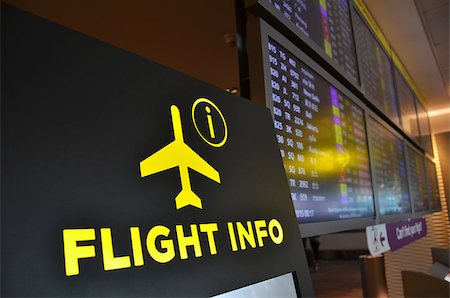 Flight information board in Changi airport Singapore, Asia Stock Photo - Budget Royalty-Free & Subscription, Code: 400-08133768