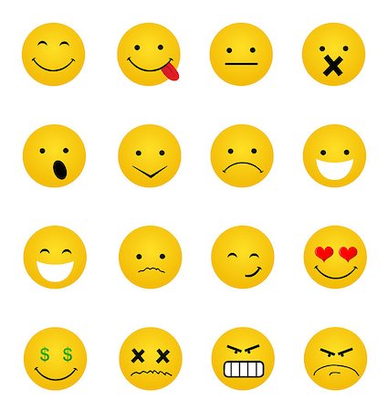 emoticons - Smile icons Stock Photo - Budget Royalty-Free & Subscription, Code: 400-08133808