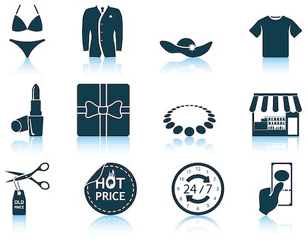 simsearch:400-08696973,k - Set of shopping icons. EPS 10 vector illustration without transparency. Fotografie stock - Microstock e Abbonamento, Codice: 400-08133890