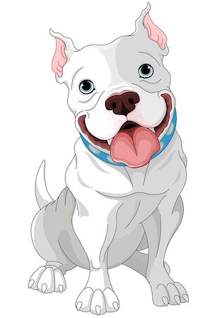 simsearch:400-08054562,k - Illustration of cute Pit-bull Foto de stock - Super Valor sin royalties y Suscripción, Código: 400-08133935