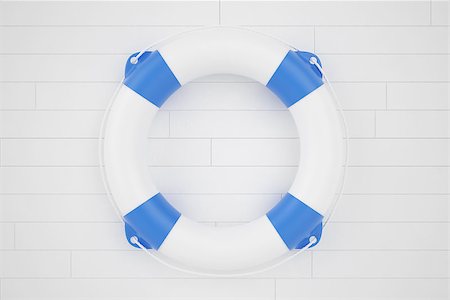 ship deck with life ring - illustration of lifebuoy lying on a wooden surface Stock Photo - Budget Royalty-Free & Subscription, Code: 400-08154038