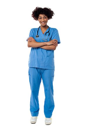 simsearch:400-08131186,k - Confident young woman medical professional isolated on white background. Foto de stock - Royalty-Free Super Valor e Assinatura, Número: 400-08154196