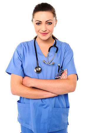 simsearch:400-08131186,k - Charming medical professional isolated against white background Stock Photo - Budget Royalty-Free & Subscription, Code: 400-08154257