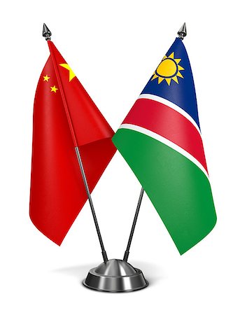 simsearch:400-08160601,k - China and Namibia - Miniature Flags Isolated on White Background. Photographie de stock - Aubaine LD & Abonnement, Code: 400-08154760