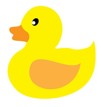 vector illustration of a toy rubber duck Stock Photo - Budget Royalty-Free & Subscription, Code: 400-08154982