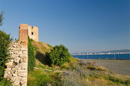 Ruins of the ancient Basilica of the Holy Mother of God Eleusa, Nesebar, Bulgaria Stock Photo - Budget Royalty-Free & Subscription, Code: 400-08155067