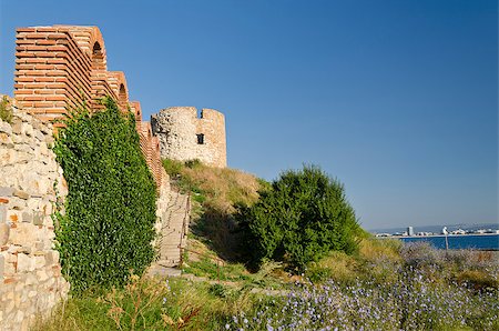 Ruins of the ancient Basilica of the Holy Mother of God Eleusa, Nesebar, Bulgaria Stock Photo - Budget Royalty-Free & Subscription, Code: 400-08155068