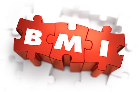 eficiente - BMI - Body Mass Index - White Abbreviation on Red Puzzles on White Background. 3D Illustration. Stock Photo - Budget Royalty-Free & Subscription, Code: 400-08155164