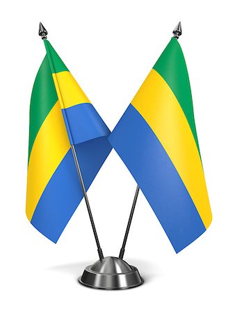 simsearch:400-08160601,k - Gabon - Miniature Flags Isolated on White Background. Photographie de stock - Aubaine LD & Abonnement, Code: 400-08155678