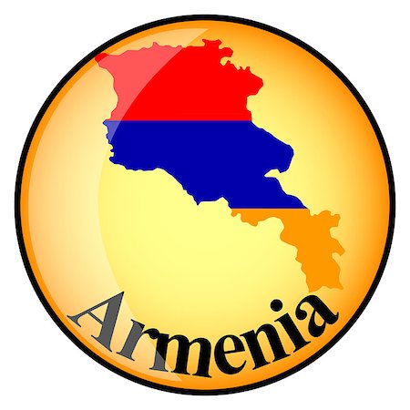 simsearch:400-08155895,k - orange button with the image maps of Armenia in the form of national flag Stock Photo - Budget Royalty-Free & Subscription, Code: 400-08155878