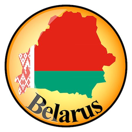 simsearch:400-08155895,k - orange button with the image maps of button Belarus in the form of national flag Stock Photo - Budget Royalty-Free & Subscription, Code: 400-08155884