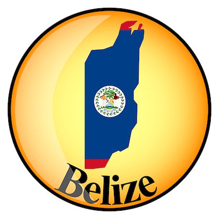 simsearch:400-08155895,k - orange button with the image maps of button Belize in the form of national flag Stock Photo - Budget Royalty-Free & Subscription, Code: 400-08155886