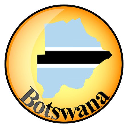 simsearch:400-08155895,k - orange button with the image maps of button Botswana in the form of national flag Stock Photo - Budget Royalty-Free & Subscription, Code: 400-08155889