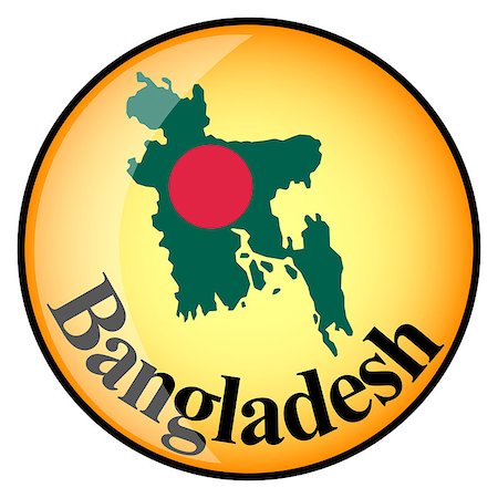 simsearch:400-08155895,k - orange button with the image maps of Bangladesh in the form of national flag Stock Photo - Budget Royalty-Free & Subscription, Code: 400-08155883