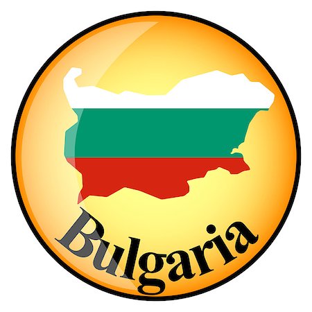 simsearch:400-08155895,k - orange button with the image maps of button Bulgaria in the form of national flag Stock Photo - Budget Royalty-Free & Subscription, Code: 400-08155891