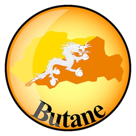 simsearch:400-08155895,k - orange button with the image maps of button Butane in the form of national flag Stock Photo - Budget Royalty-Free & Subscription, Code: 400-08155892