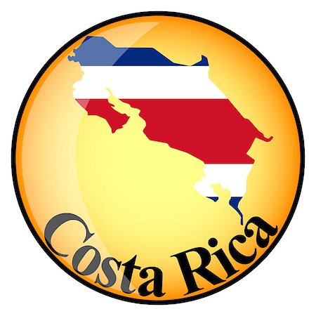 simsearch:400-08155895,k - orange button with the image maps of Costa Rica in the form of national flag Stock Photo - Budget Royalty-Free & Subscription, Code: 400-08155901