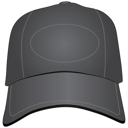 sun visor hat - Basketball cap of black cloth. Vector illustration. Stock Photo - Budget Royalty-Free & Subscription, Code: 400-08156020