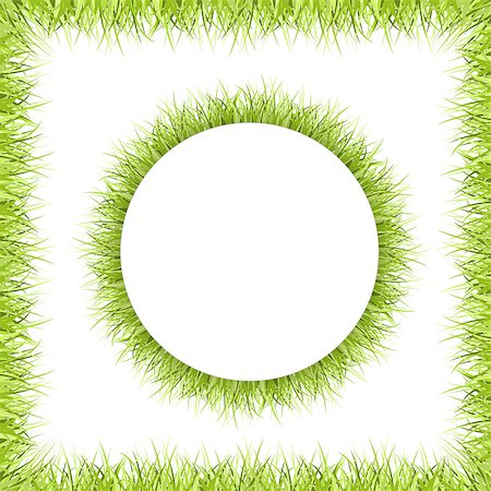 simsearch:400-08997409,k - Green grass frame isolated on white. Vector illustration. Foto de stock - Super Valor sin royalties y Suscripción, Código: 400-08156164