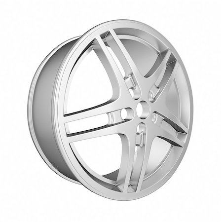 simsearch:400-09002201,k - Car Chrome wheel isolated on white background. 3d illustration high resolution Foto de stock - Royalty-Free Super Valor e Assinatura, Número: 400-08156363