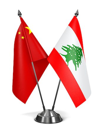 simsearch:400-08160601,k - China and Lebanon - Miniature Flags Isolated on White Background. Photographie de stock - Aubaine LD & Abonnement, Code: 400-08156442