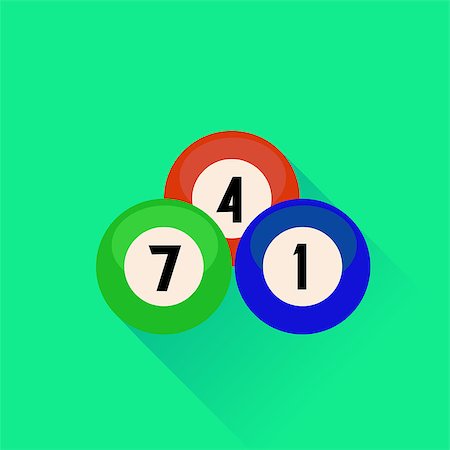 simsearch:400-08156505,k - Billiard Balls Icon Isolated on Green Background. Fotografie stock - Microstock e Abbonamento, Codice: 400-08156505