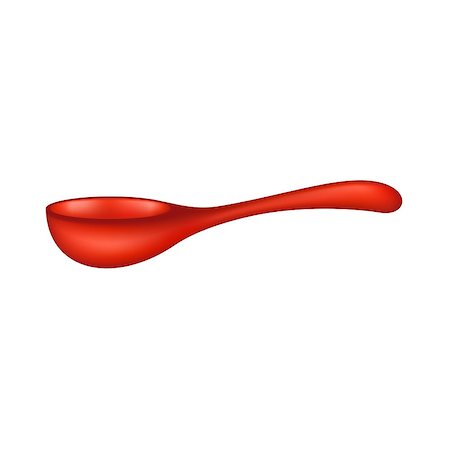 Wooden spoon in red design on white background Stock Photo - Budget Royalty-Free & Subscription, Code: 400-08157045