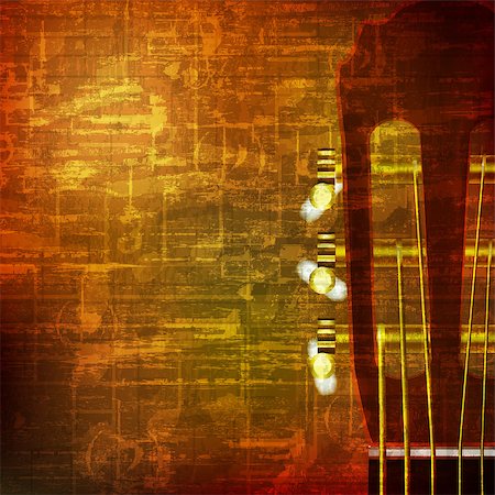 simsearch:400-08159413,k - abstract brown grunge vintage sound background acoustic guitar Foto de stock - Super Valor sin royalties y Suscripción, Código: 400-08157088