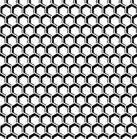 Seamless hexagons op art texture. Honeycomb pattern. Vector art. Stock Photo - Budget Royalty-Free & Subscription, Code: 400-08157267