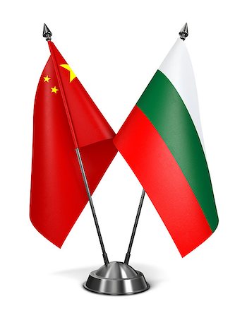 simsearch:400-08162232,k - China and Bulgaria - Miniature Flags Isolated on White Background. Stock Photo - Budget Royalty-Free & Subscription, Code: 400-08157393