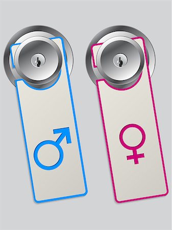 simsearch:400-04617631,k - Door label set with male and female sex symbol Foto de stock - Super Valor sin royalties y Suscripción, Código: 400-08157636