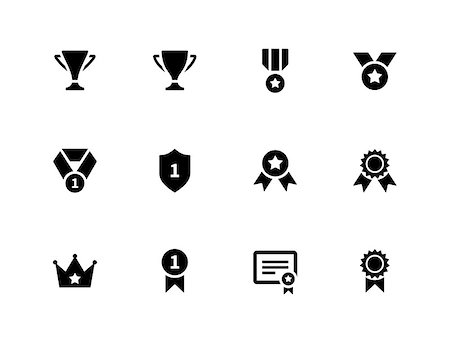 simsearch:400-07463041,k - Medals and victory cup icons. Vector illustration. Foto de stock - Super Valor sin royalties y Suscripción, Código: 400-08157630