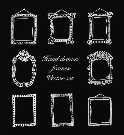 sketchy - Hand drawn frames. Vector illustration Stock Photo - Budget Royalty-Free & Subscription, Code: 400-08157775