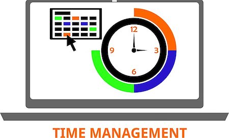 simsearch:400-09010206,k - An illustration showing a time management concept Foto de stock - Super Valor sin royalties y Suscripción, Código: 400-08158455
