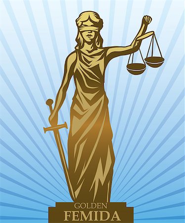 Femida - lady justice,  graphic vector illustration Photographie de stock - Aubaine LD & Abonnement, Code: 400-08158527