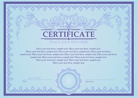 simsearch:400-06327746,k - Certificate or coupon template with vintage border Stock Photo - Budget Royalty-Free & Subscription, Code: 400-08158533