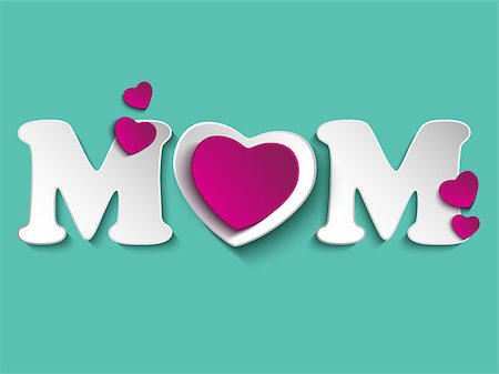 simsearch:400-08779765,k - Vector - Happy Mother Day Heart Background Photographie de stock - Aubaine LD & Abonnement, Code: 400-08158635