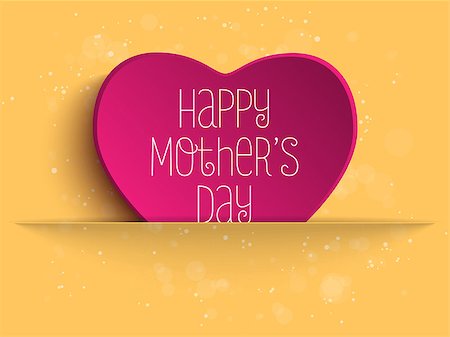 simsearch:400-09114178,k - Vector - Happy Mother Day Heart Background Photographie de stock - Aubaine LD & Abonnement, Code: 400-08158636
