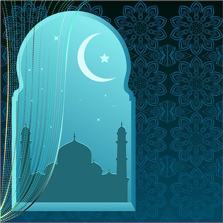 Ramadan Kareem. Greeting card template. Illustration in vector format Foto de stock - Royalty-Free Super Valor e Assinatura, Número: 400-08158834